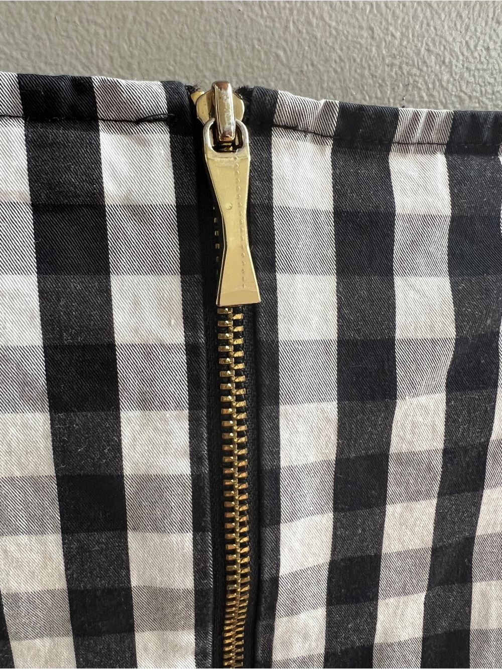 Kate Spade Black White Gingham Check Cotton Dress Size 6 - Picture 4 of 7